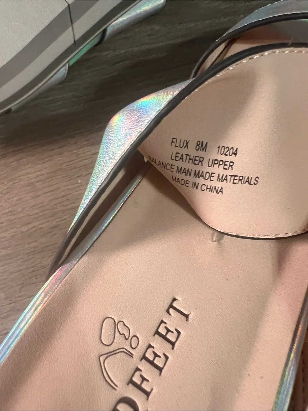 Naked Feet shiny holographic