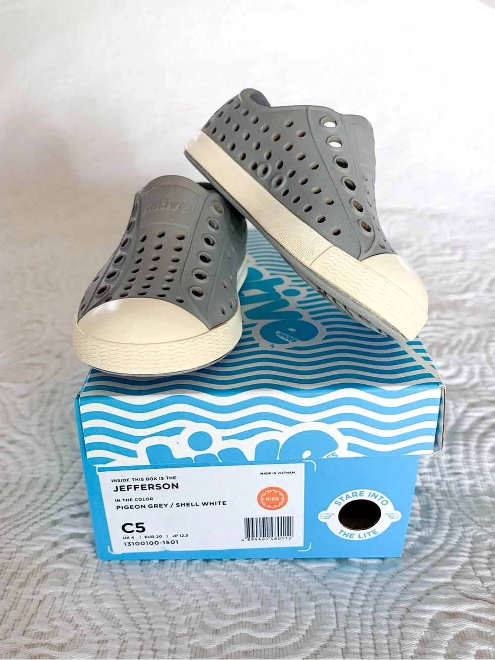 Native Toddler Jefferson Pigeon Gray