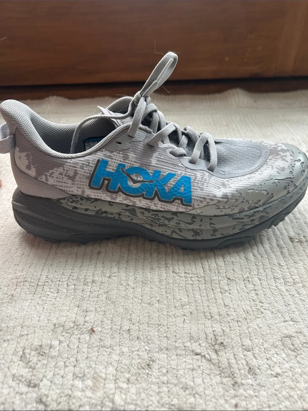 Hoka Kids Gray speed goats 6 Sneakers size 4 UK size 3