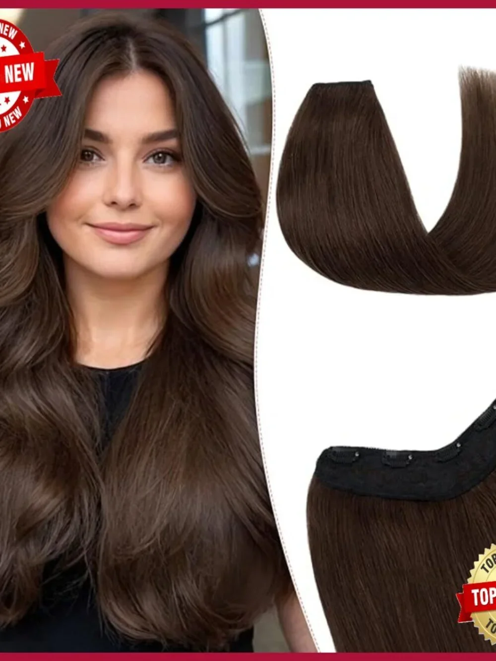 12 Inch Human Hair Clip-In Extensions, 5 Clips, Straight, 55g