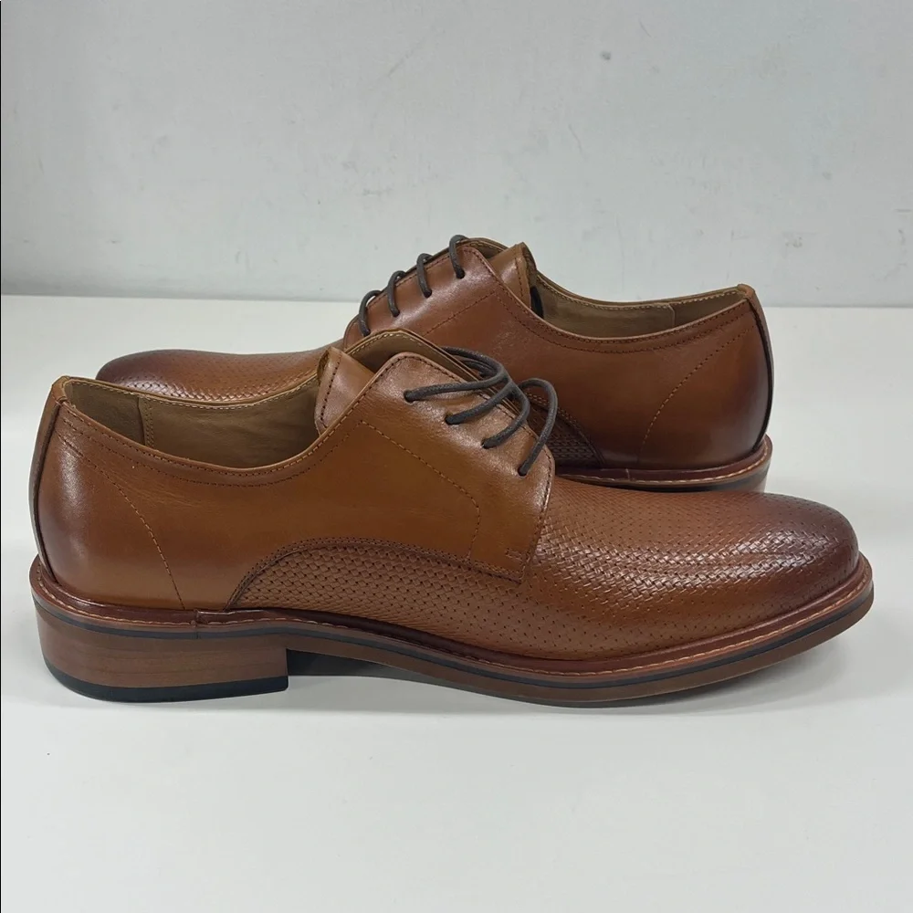 New RITZIZEN Men's Oxford Leather Dress Shoes in Brown Size 9.5