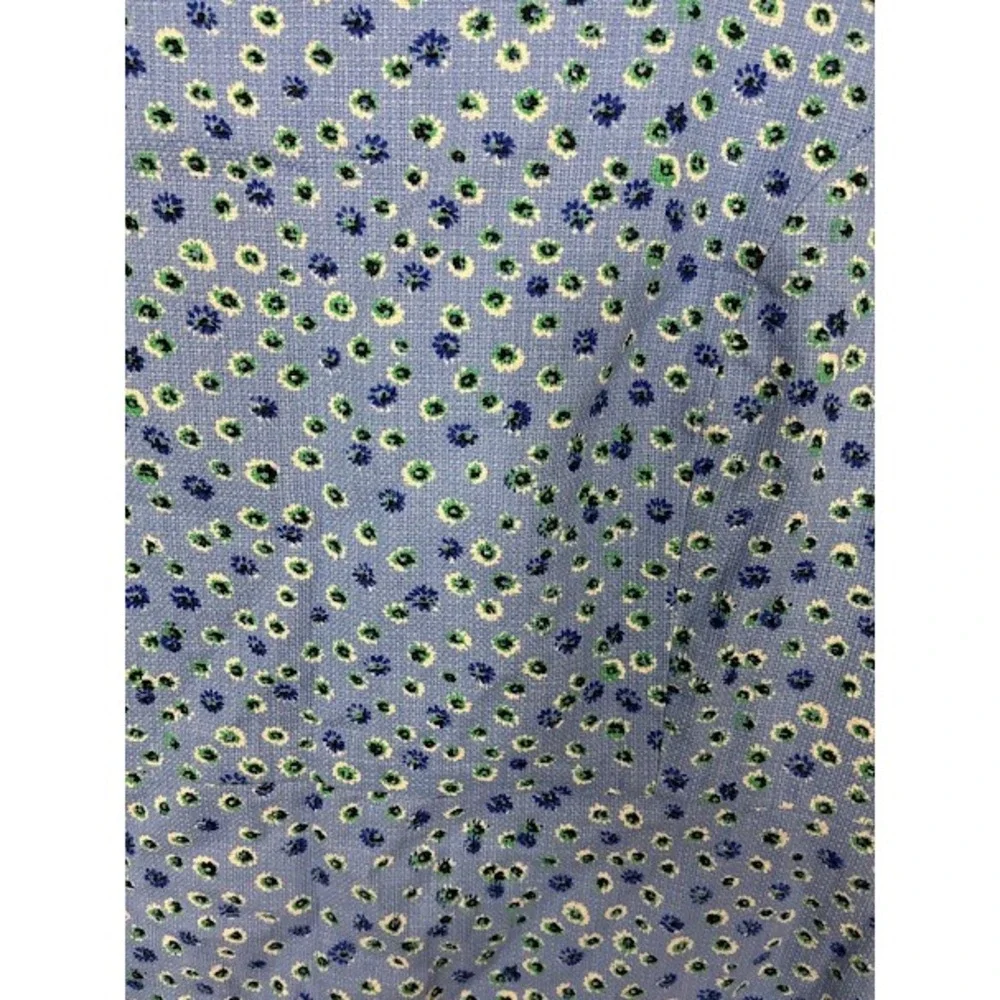 J.Crew Blue Floral Scalloped Shift Dress Sleeveless Daisy Print Size 12