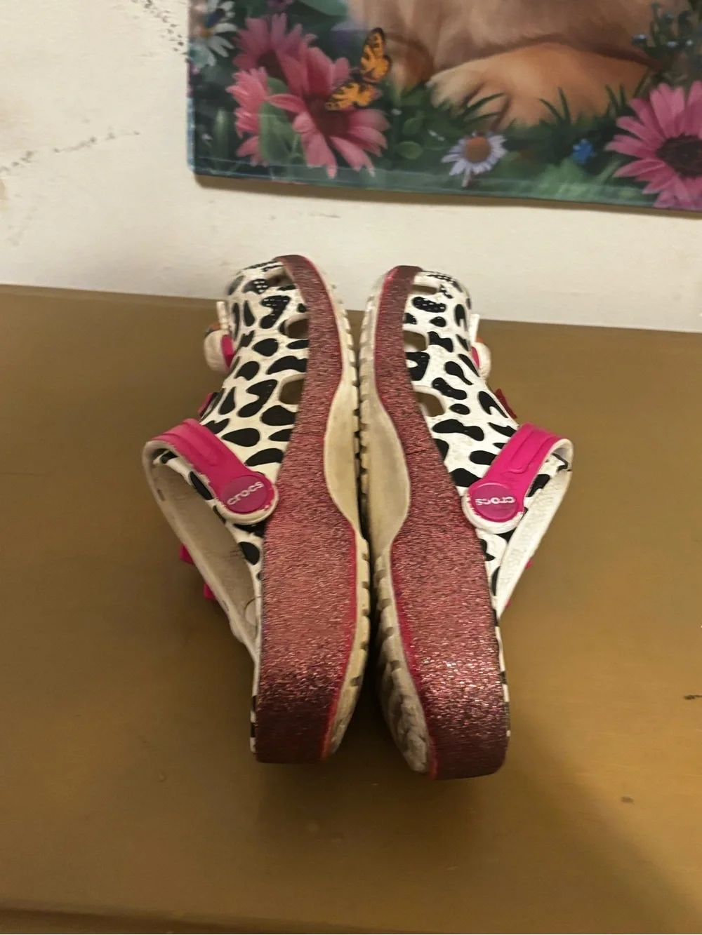 Crocs Kids' Pink Leopard 'Diva' Clog C13