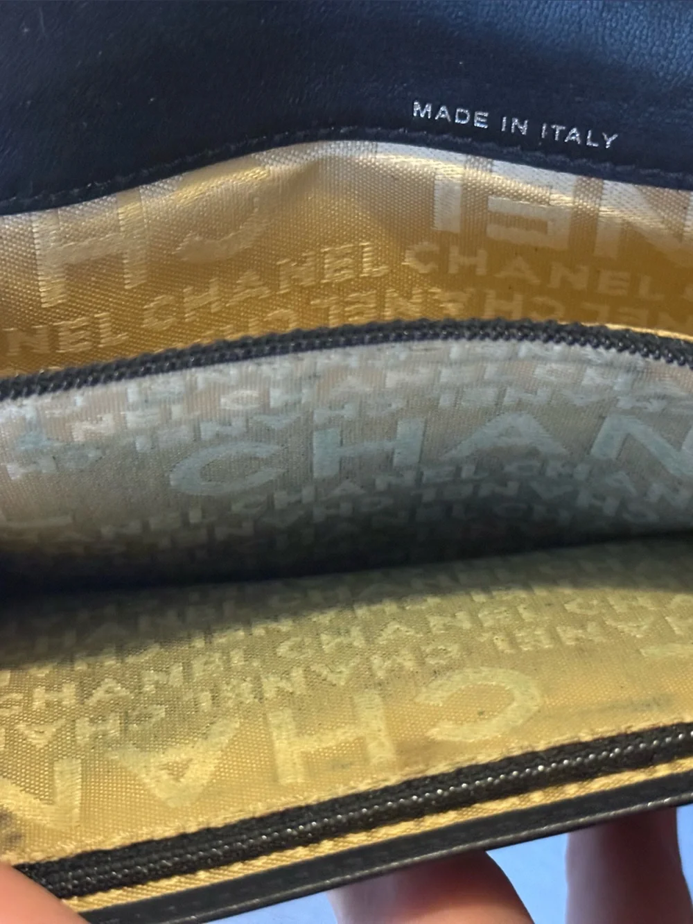 CHANEL authentic tan leather