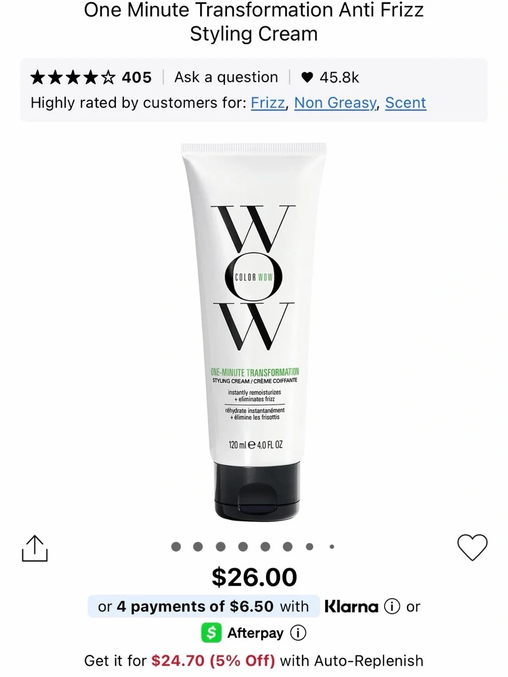 Color Wow minute glossy