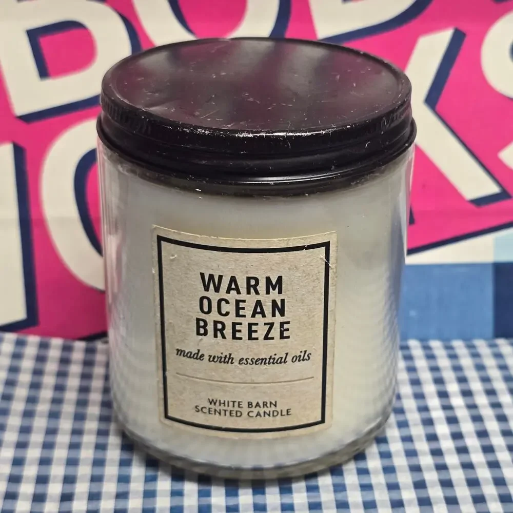 BBW Warm Ocean Breeze Single Wick Candle Home Fragrance Decor