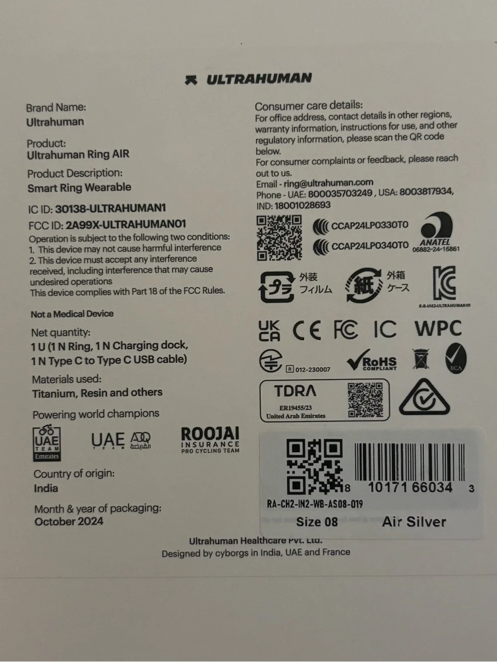Ultrahuman elegant black