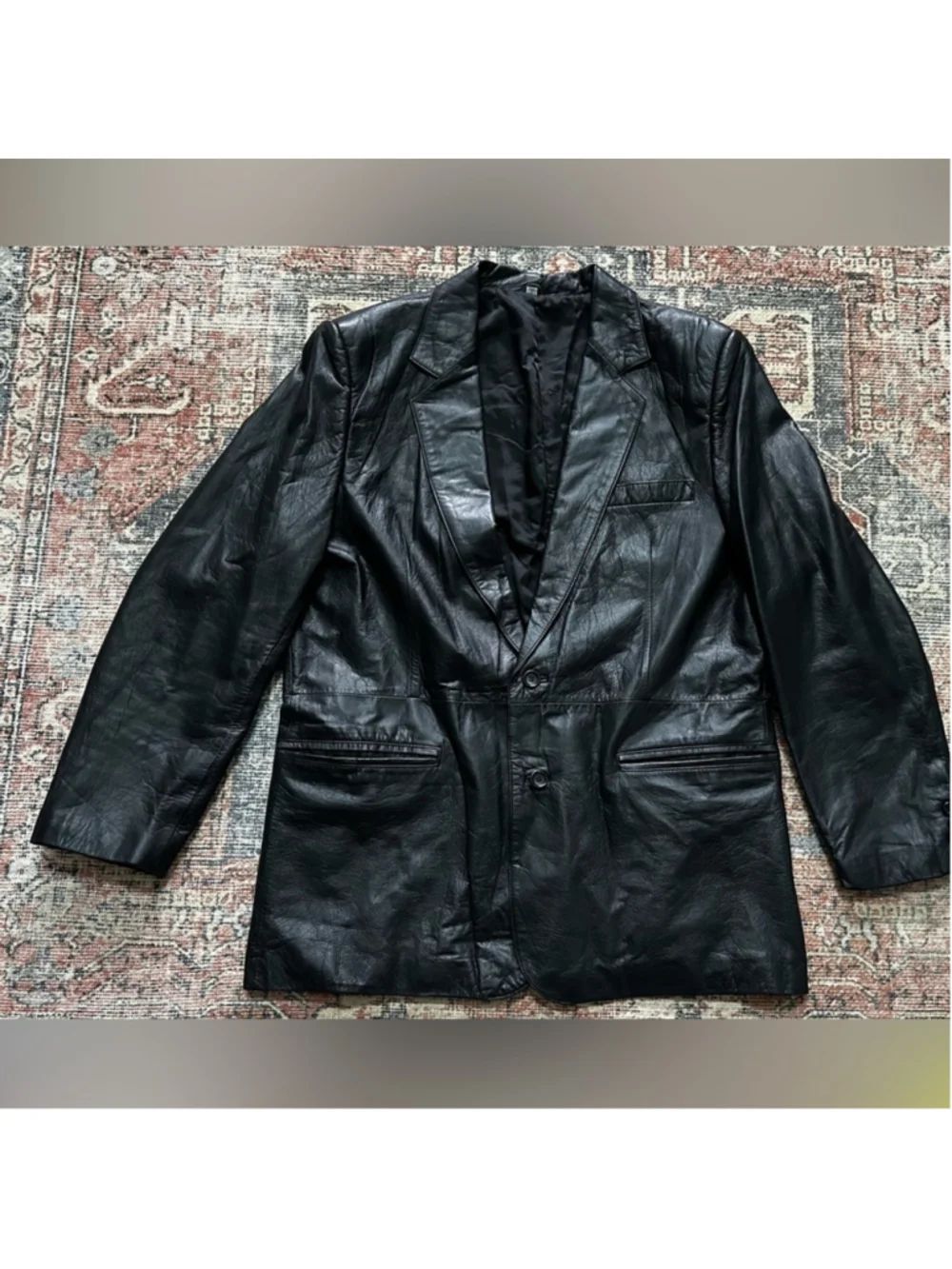 SADDLERY black leather jacket size 44