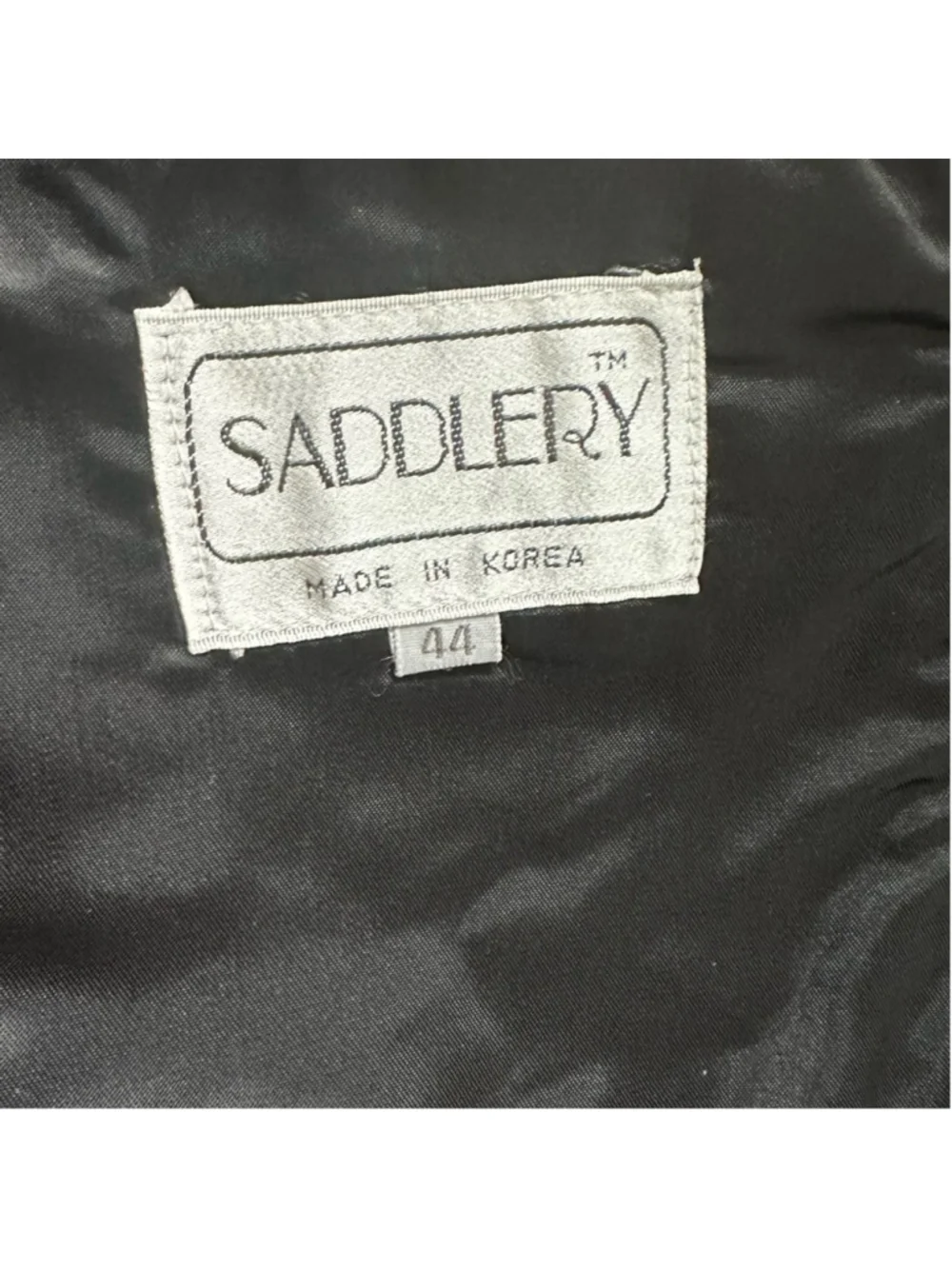 SADDLERY black leather jacket size 44