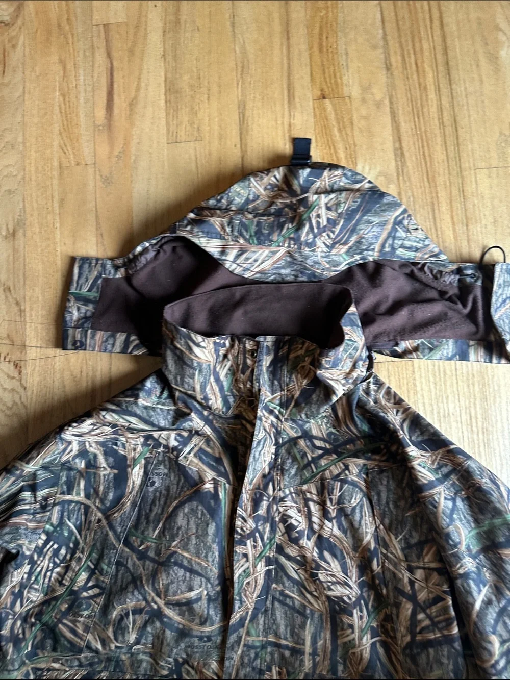 Cabela’s XL Tall Camouflage Hooded Outdoor Jacket - Brown/Green Camo