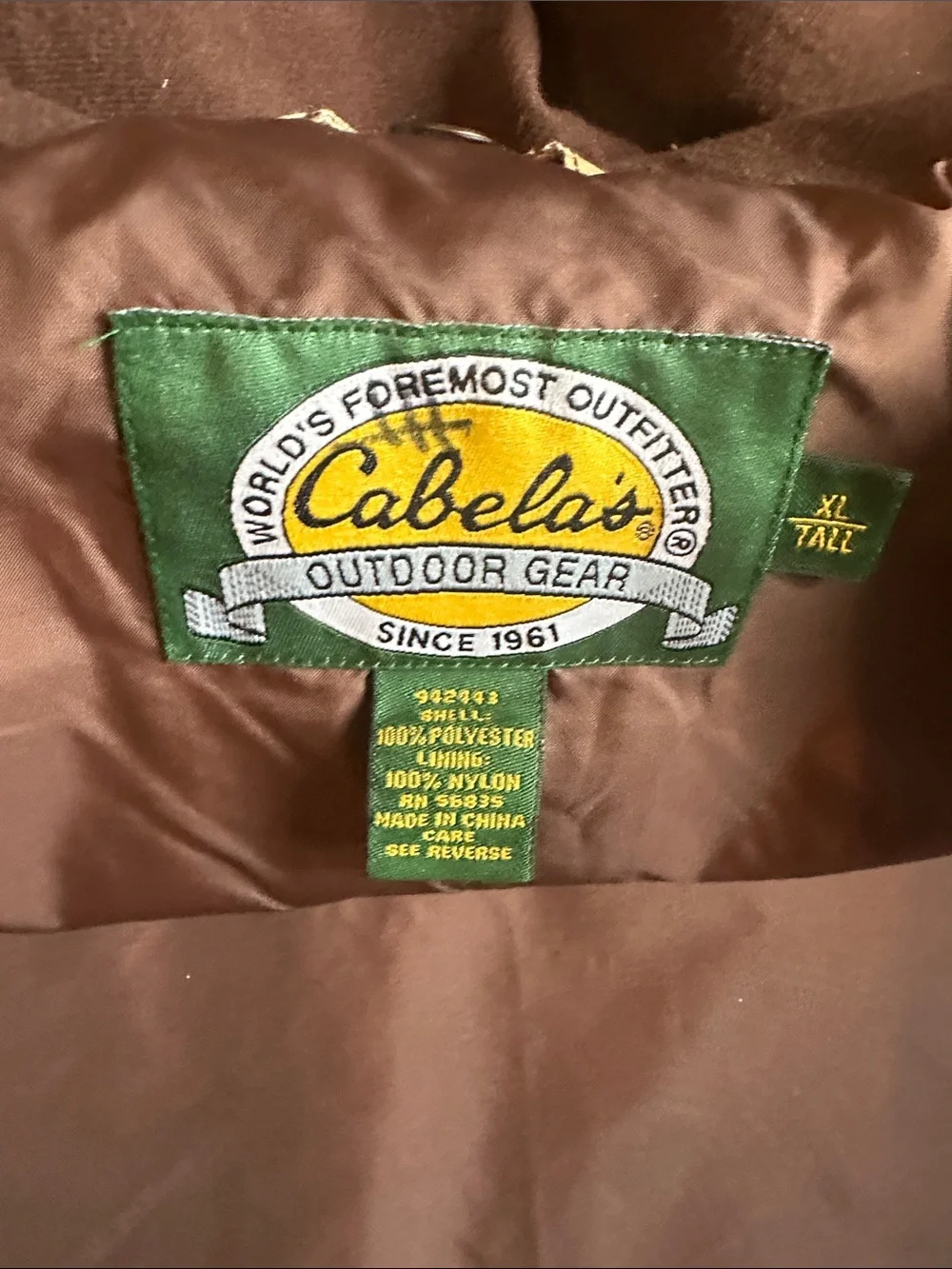 Cabela’s XL Tall Camouflage Hooded Outdoor Jacket - Brown/Green Camo