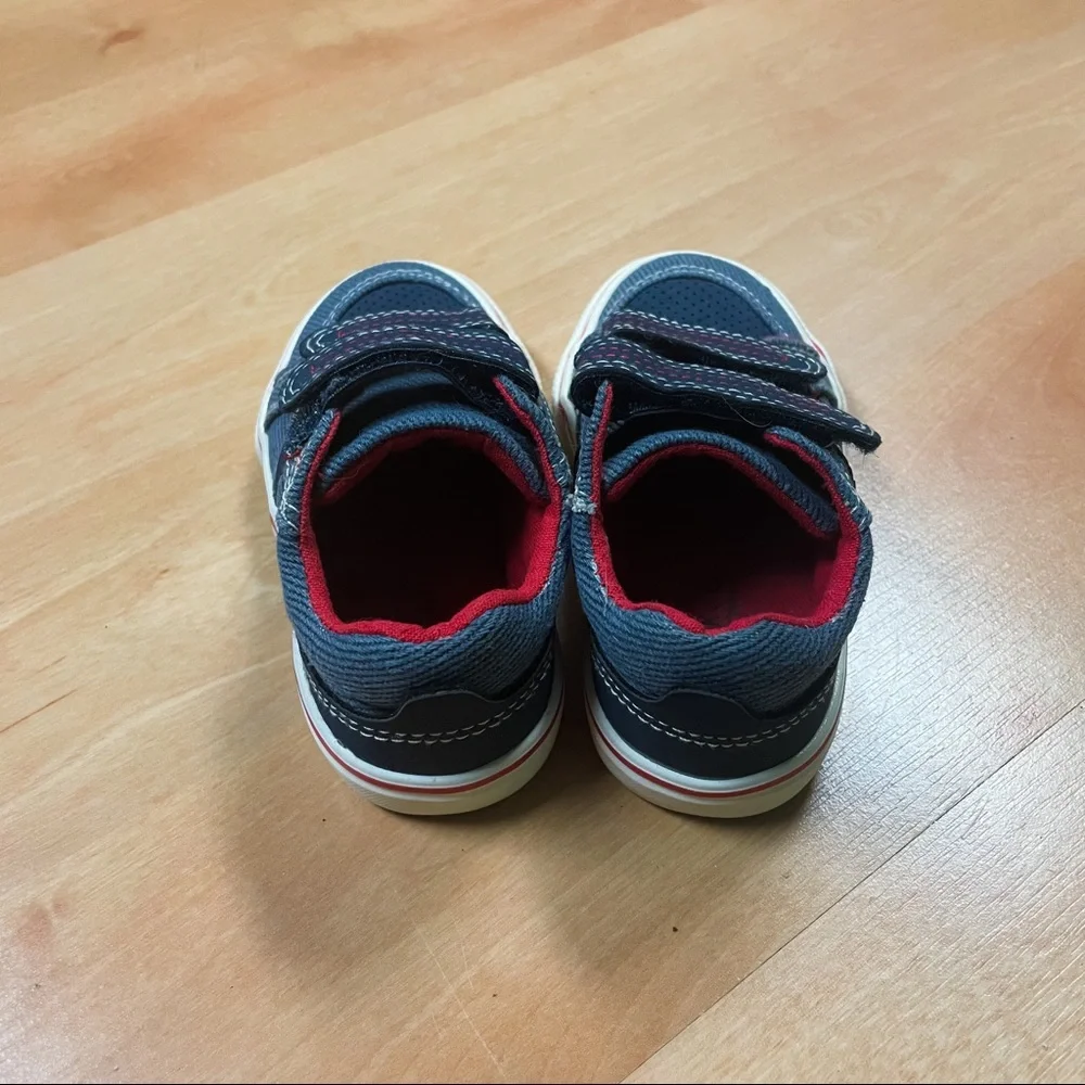 Roebuck & Co. Blue Double Hook & Loop Charlie Sneaker Toddler Boys Size 6