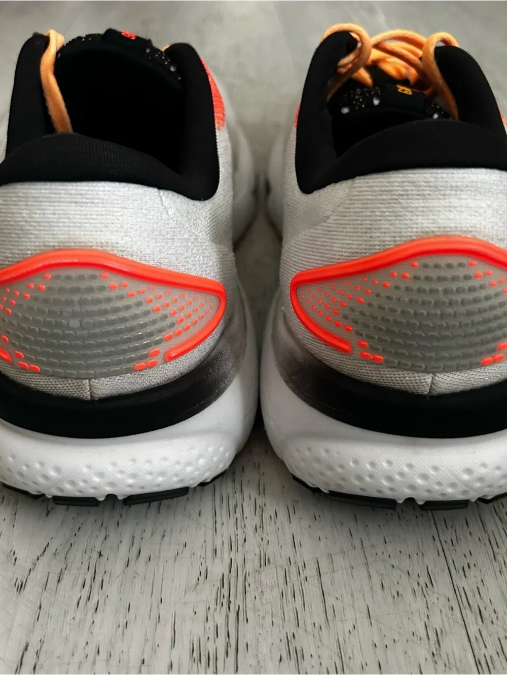 Brooks Men’s Athletic Running Shoes in White and Orange