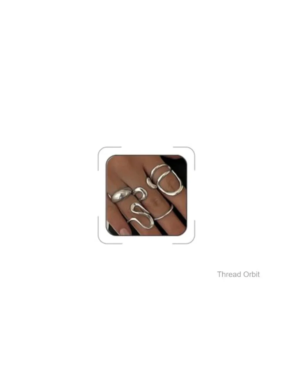 Chunky Open Stacking Knuckle Rings Set Adjustable Irregular Statement Rings