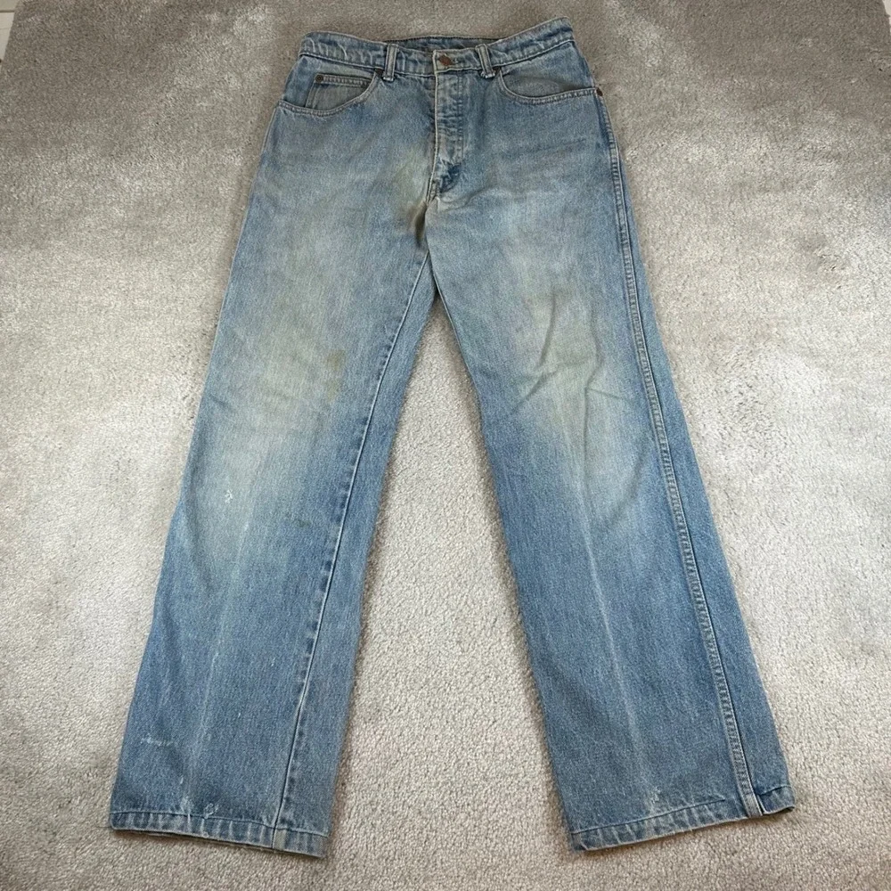 Vintage 90s Calvin Klein Straight Leg Jeans Mens 30x30 Light Wash Blue Denim USA