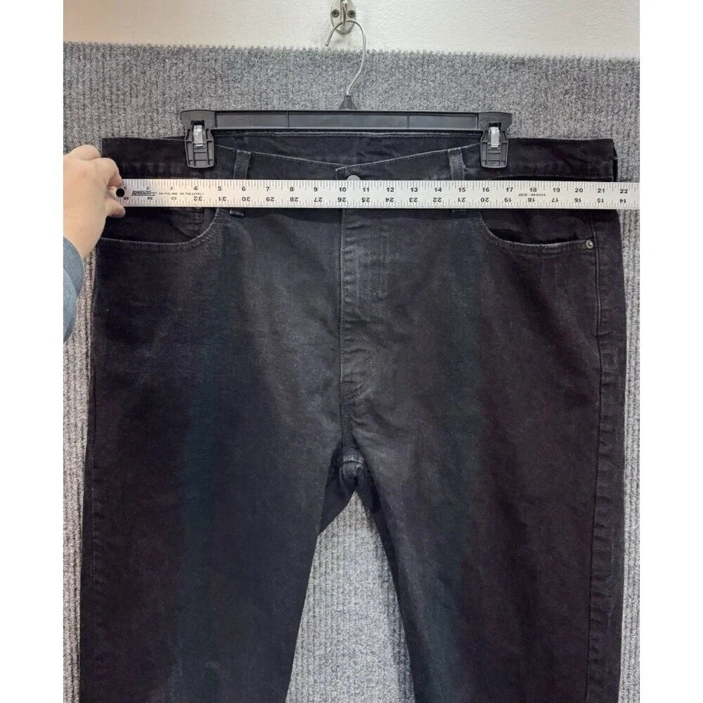 Levis 502 Jeans Men’s 44x30 Fits 44x27 Black Classic Taper Stretch Denim Fade