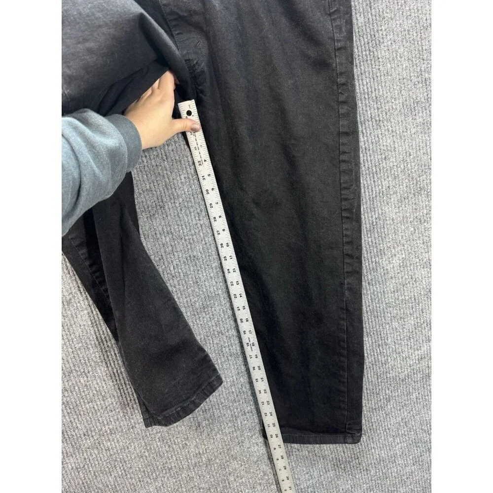 Levis 502 Jeans Men’s 44x30 Fits 44x27 Black Classic Taper Stretch Denim Fade