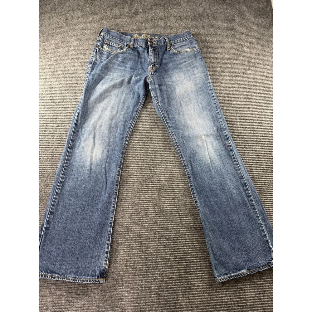 Old Navy Boot Cut Mens Blue Denim Jeans Medium Wash 34x30