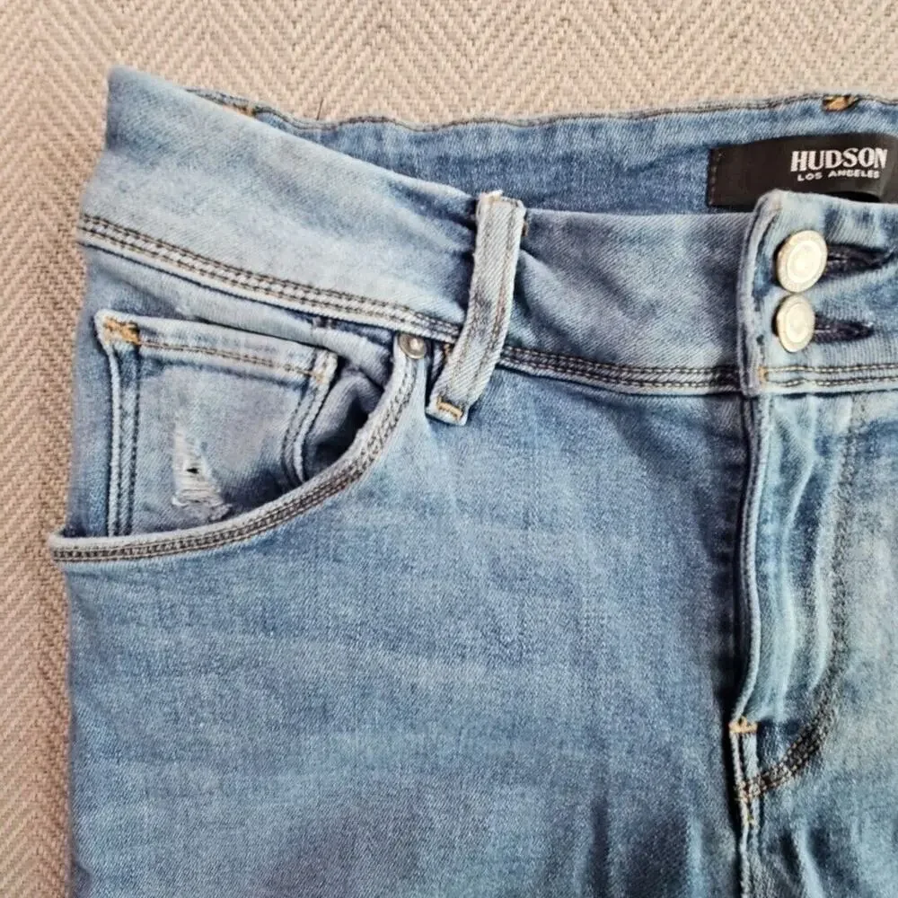 Hudson Los Angeles Jeans Women's Size 30 (30x28) Blue Collin‎ Skinny Flap Pocket