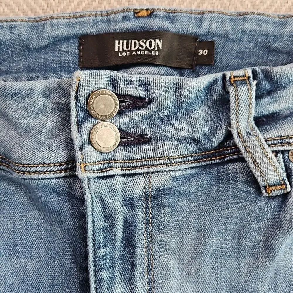 Hudson Los Angeles Jeans Women's Size 30 (30x28) Blue Collin‎ Skinny Flap Pocket