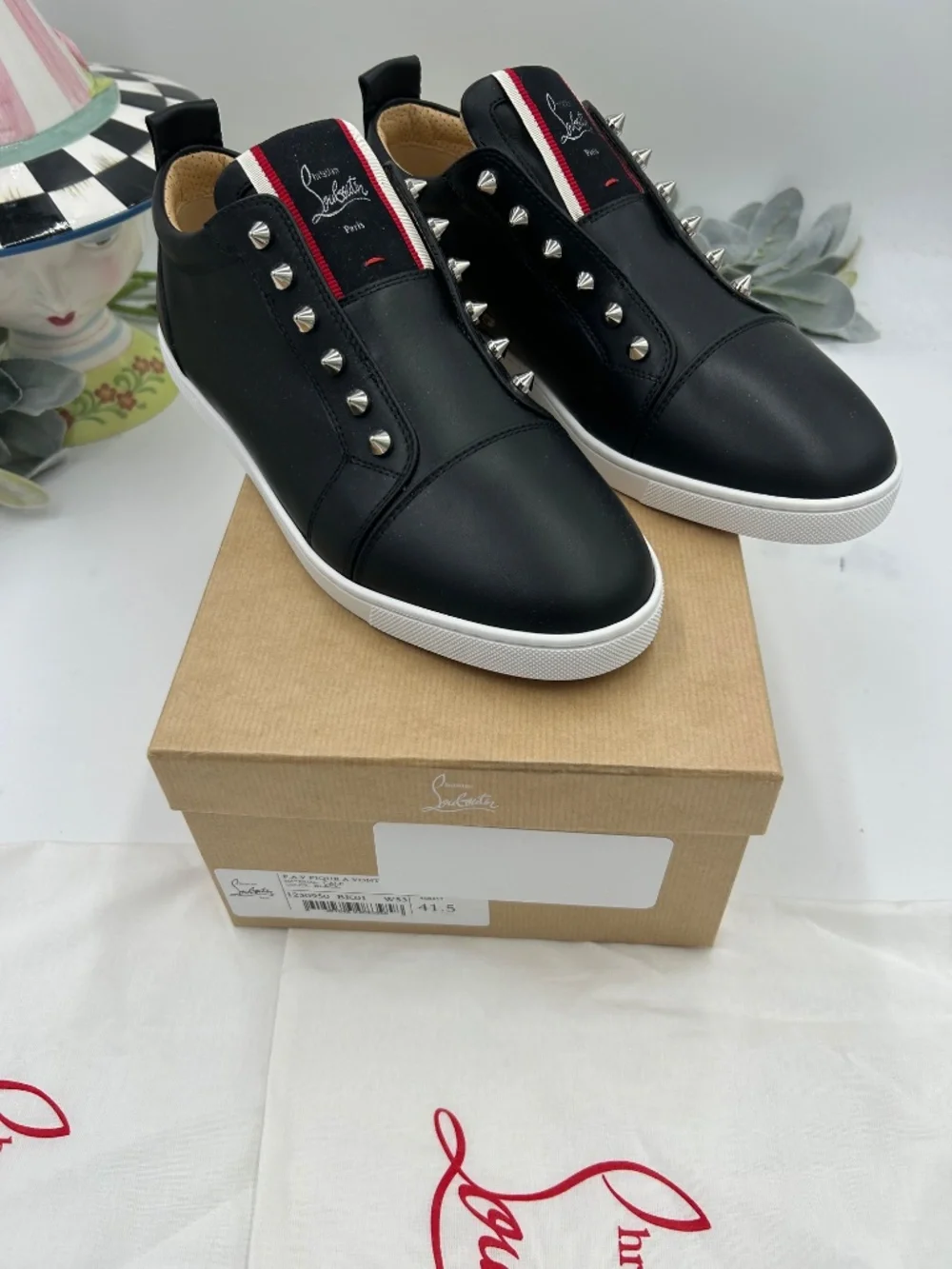 Men’s Christian Louboutin F.A.V Fique Slip On Sneaker's Size 41.5/8.5 US