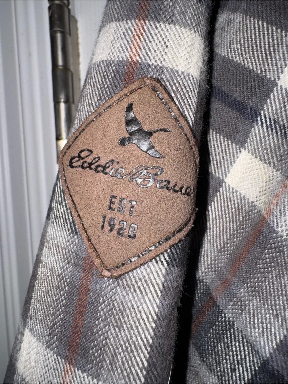 Eddie Bauer Sherpa Lined Plaid Jacket Men’s Large Full Zip Outdoor Coat GORPcore