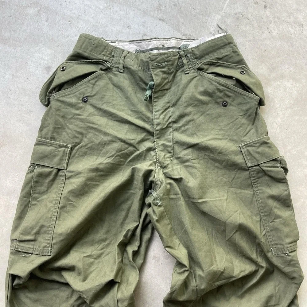 vintage 1970s military pants OG107 green 31x29 M65 US ARMY Cotton vietnam SATEEN