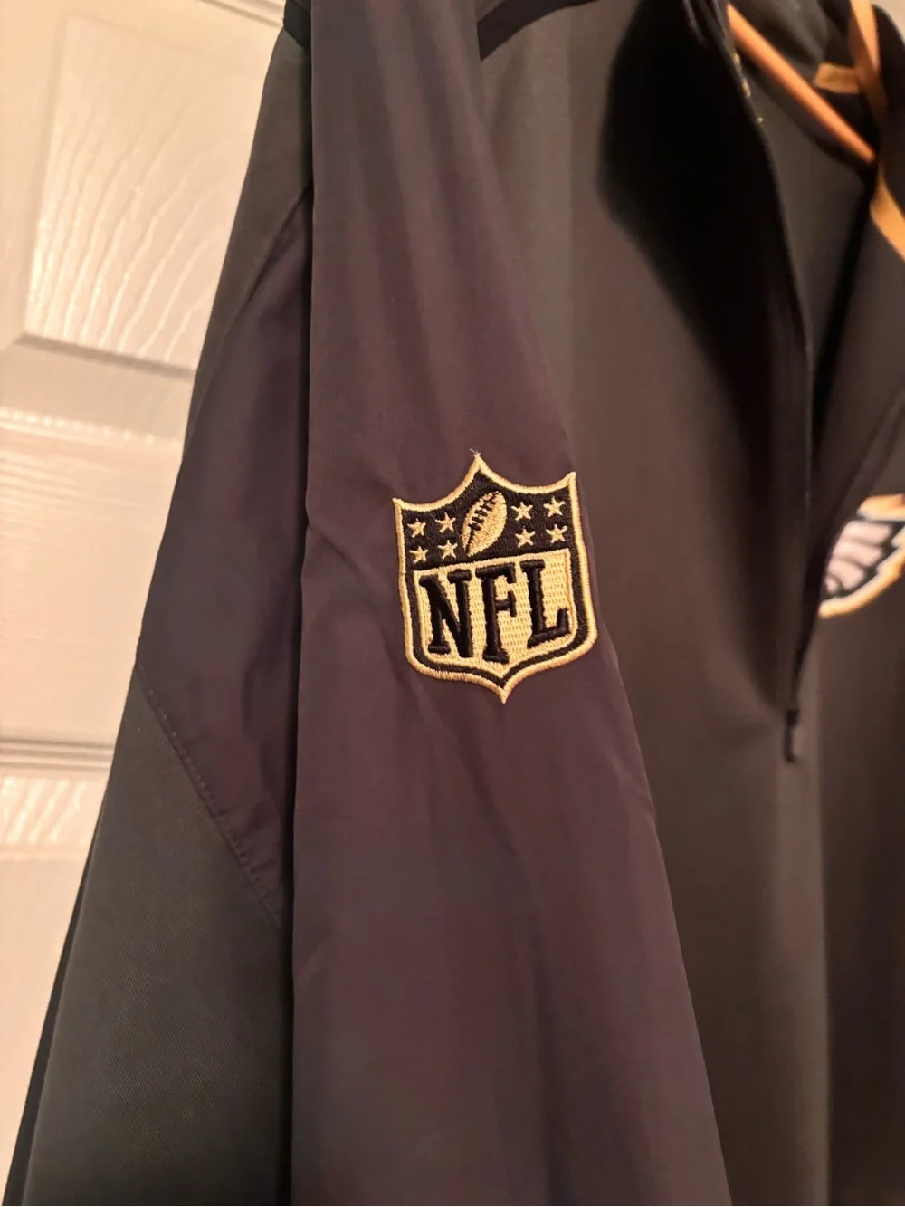 Nike Black and Dark Gray Philadelphia Eagles Quarter-Zip Pullover light jacket