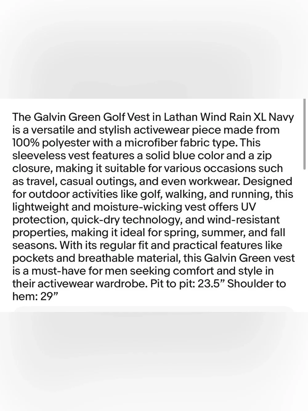 Galvin Green lightweight navy