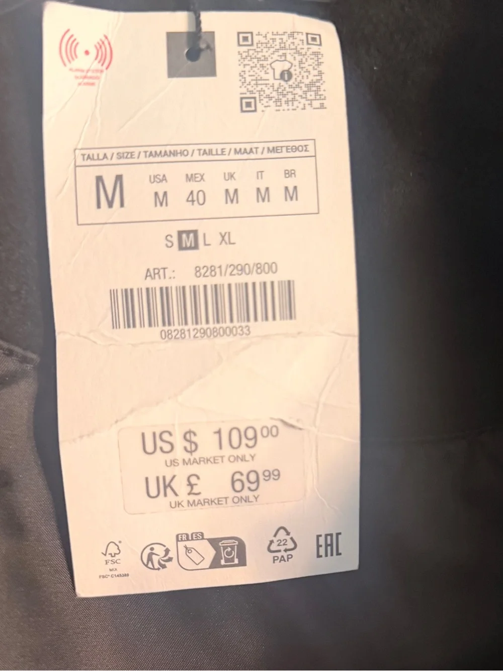 Black Faux Suede  Snap-Front Men’s Jacket (missing a few buttons)
