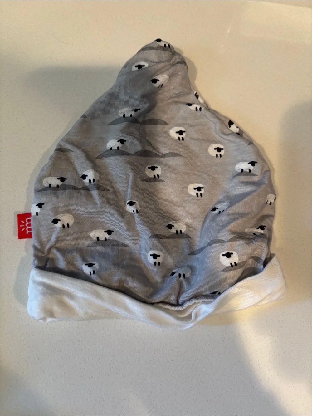 Magnetic me Gray Baby Footed Pajama Set with Sheep Print