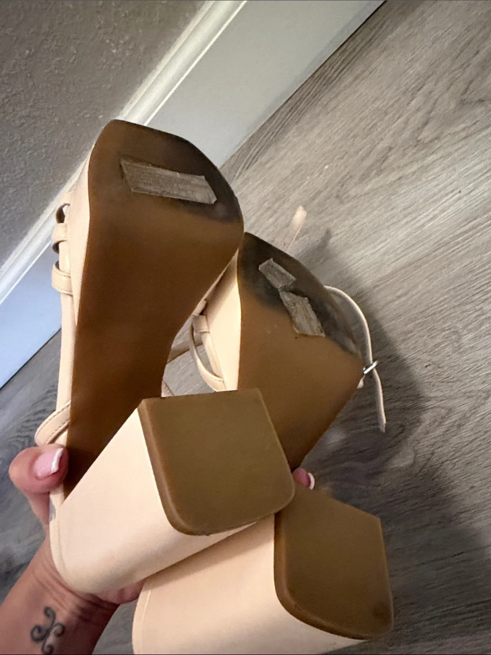 bp Neutral Platform Block Heel Ankle-Strap Sandal
