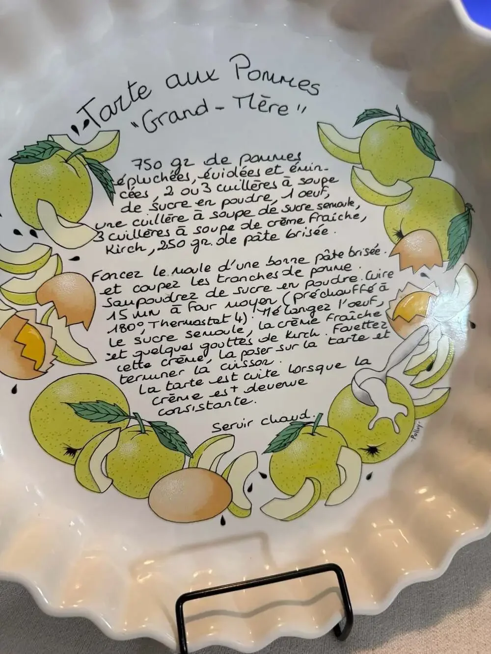 Vintage Tarte aux Pommes Grand-Mère Recipe Dish R.H. Macy & Co. Portugal