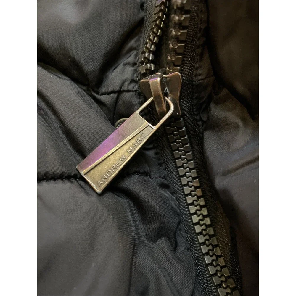 Andrew Marc Full Zip‎ Puffer Quilted Coat Size S Pockets Snap