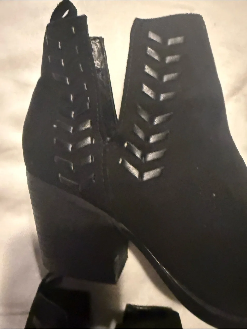 Carlos Whitley Ankle Boot Black Suede Ankle Bootie - Women's US Size 6