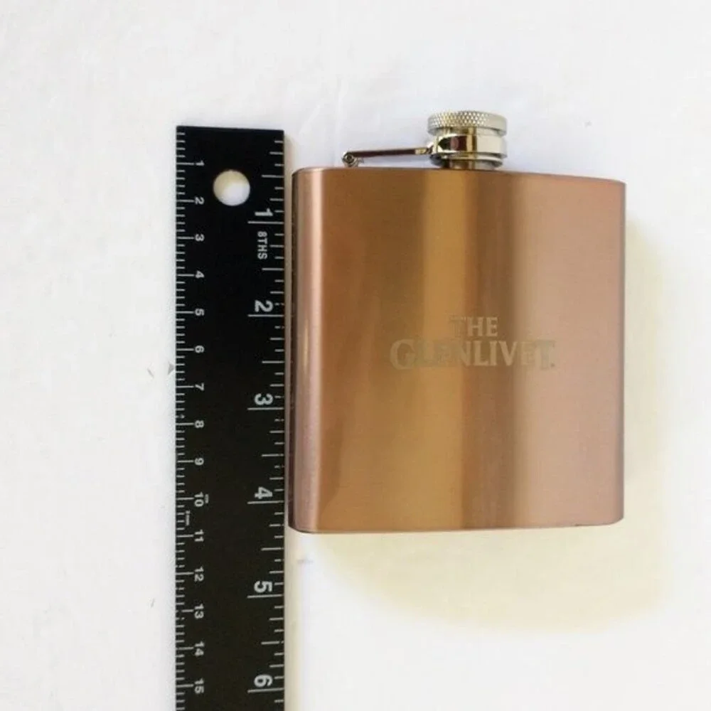 New The Glenlivet Copper Tone Stainless Flask