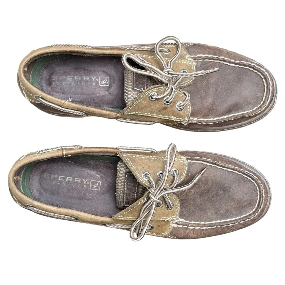 Sperry Top-Sider Men's Brown Leather Boat Shoes Loafers Size 9.5