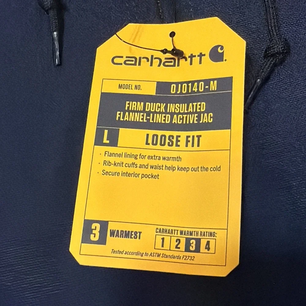 Carhartt Firm Duck Insulated Flannel Lined Active Jacket XLarge LooseFit New Tag