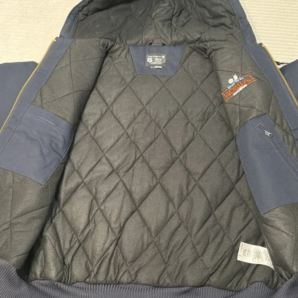 Carhartt Firm Duck Insulated Flannel Lined Active Jacket XLarge LooseFit New Tag