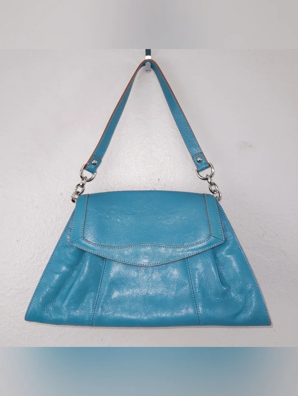 HOBO Catarina Shoulder Bag Turquoise Leather Purse