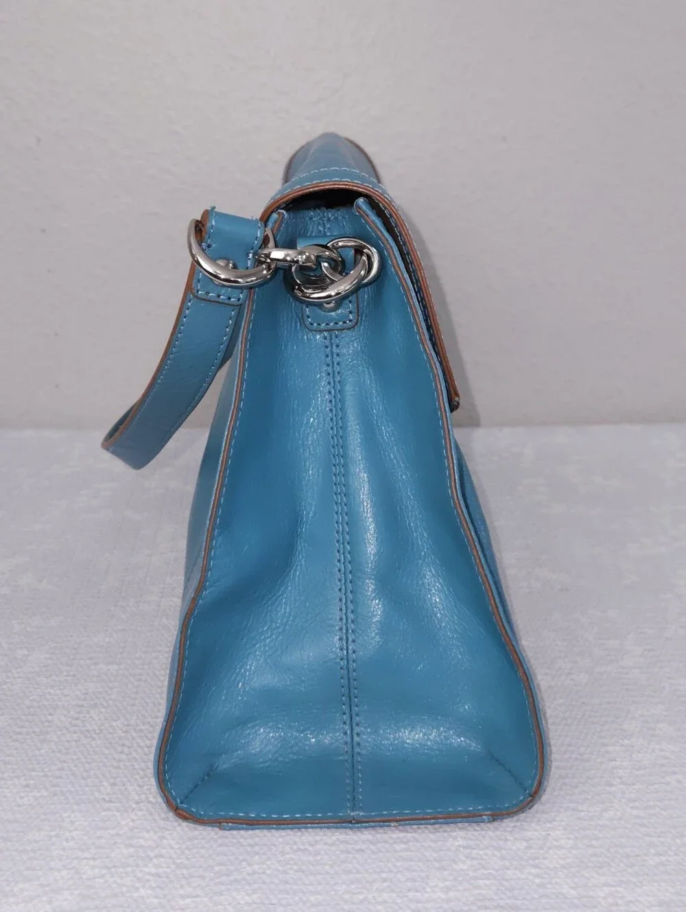 HOBO Catarina Shoulder Bag Turquoise Leather Purse