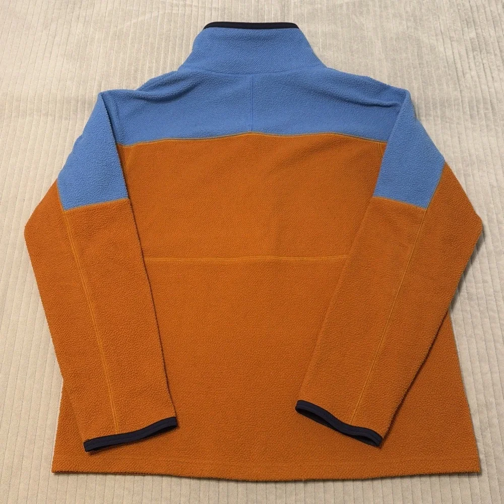 Cotopaxi Abrazo Pullover Mens Medium Orange Blue 1/2 Zip Fleece Colorblock
