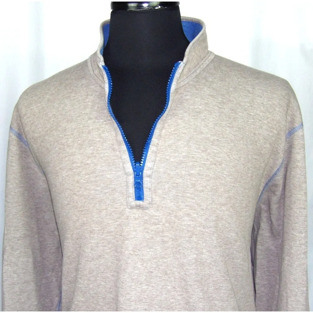johnnie-O Reversible Light Weight Collared 1/4 Zip Knit Sweater Men's XXL