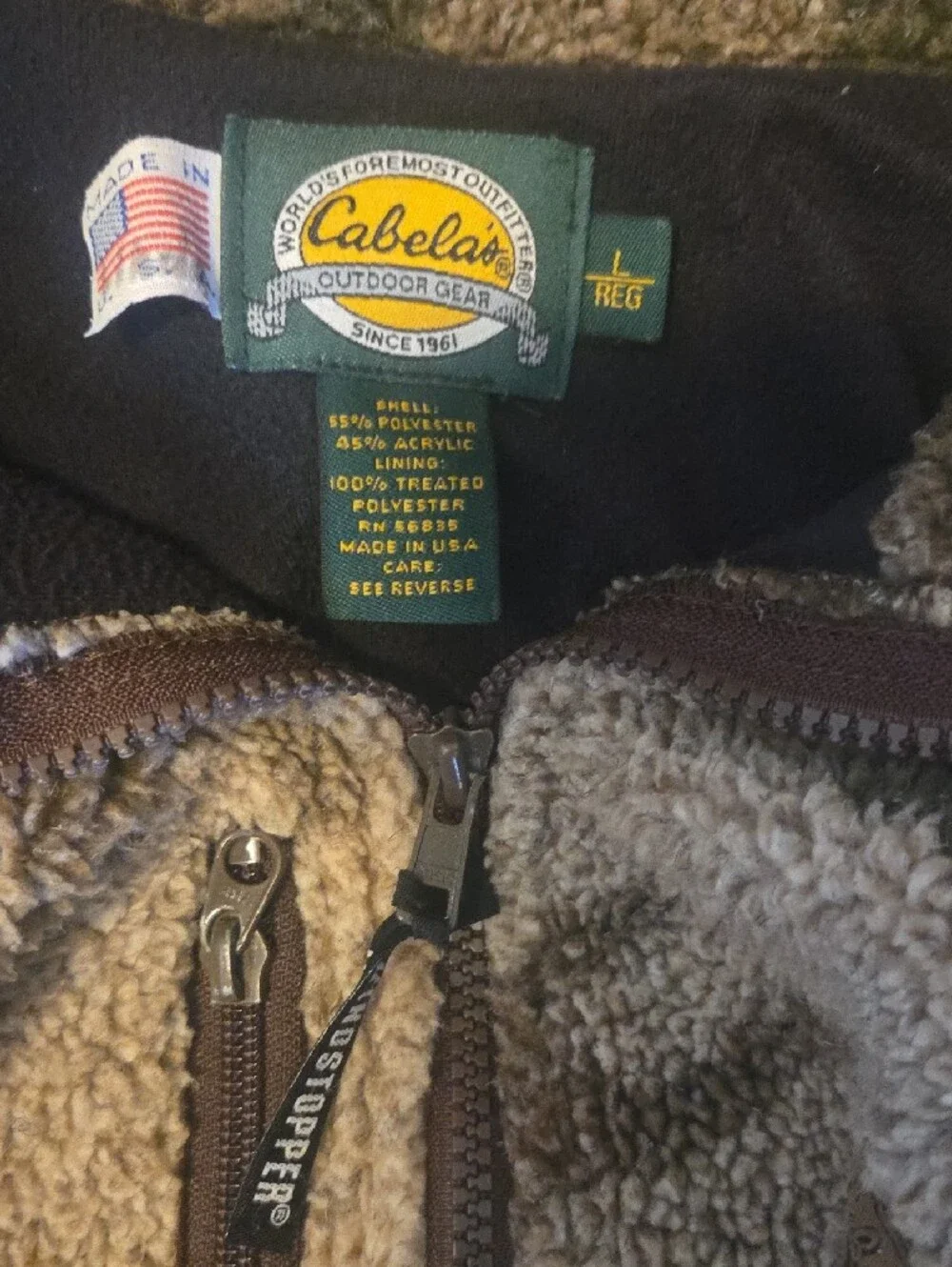 Cabelas sleeveless sherpa