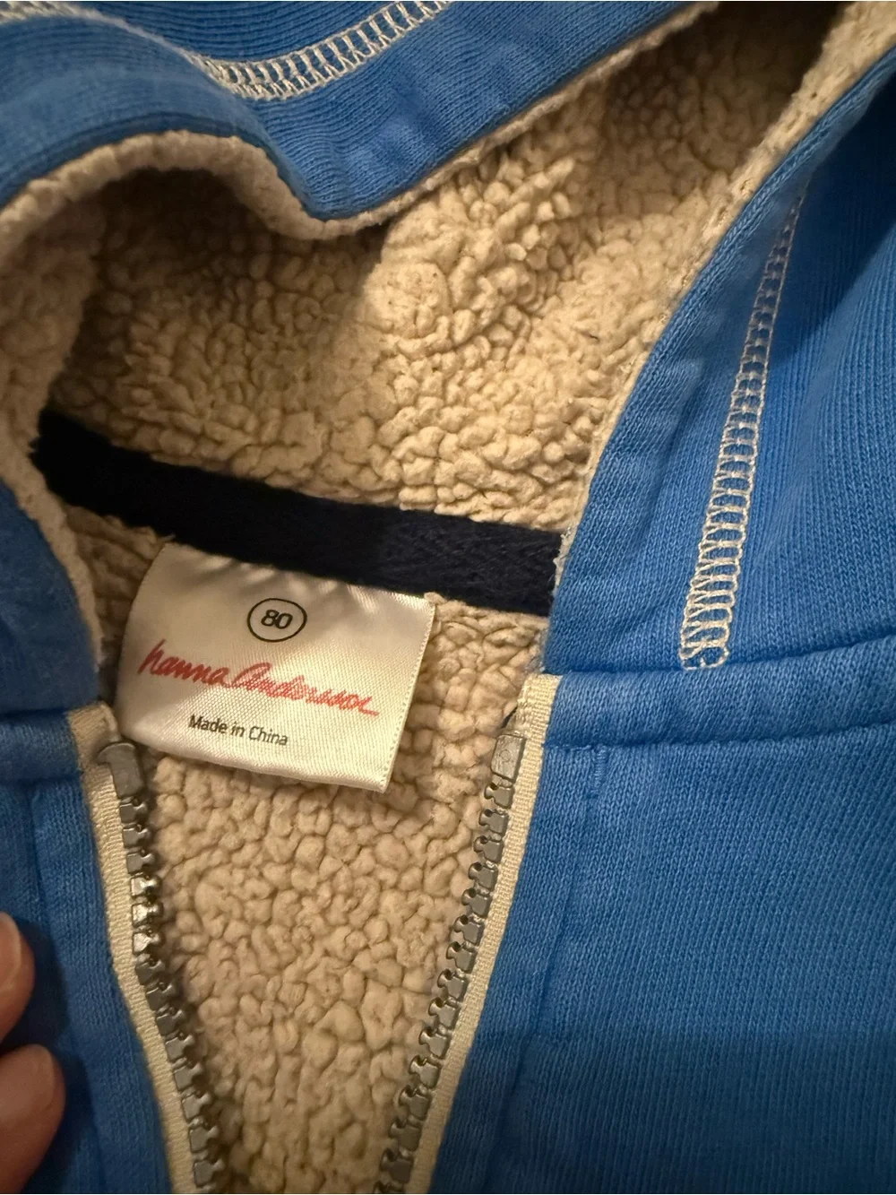 Hanna Anderson toddler Sherpa lined hoodie