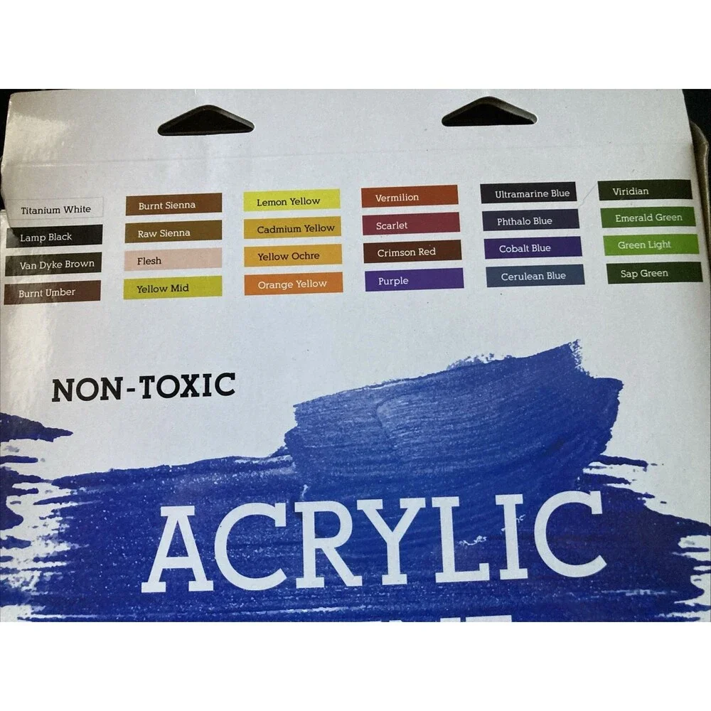 TBC The Best Crafts 24 Tubes of 4 Oz Premium Acrylic Paint Set ~NEW