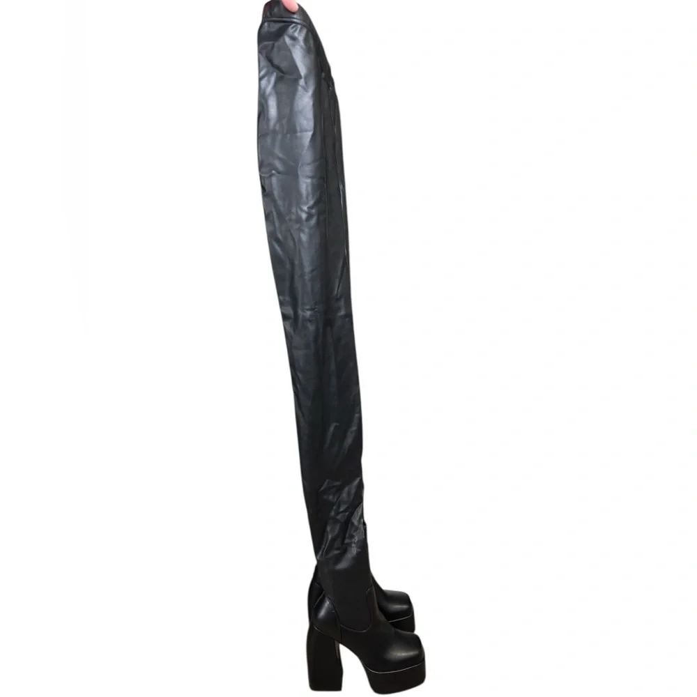 AKIRA Black Platform Boots