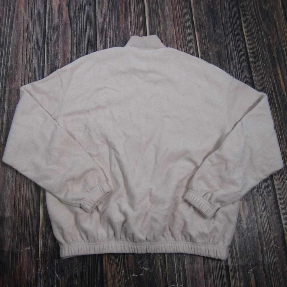 Nike Mock Neck Sweatshirt Mens Small Pink Fleece Pullover Center Swoosh