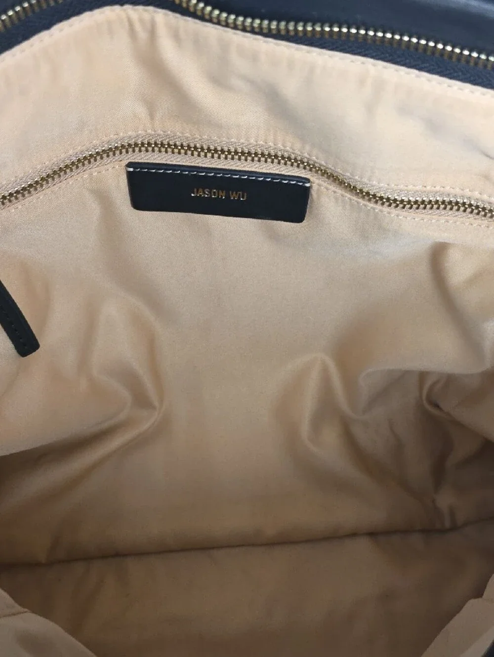 Jason Wu Lyla Ruched Black Leather Tote