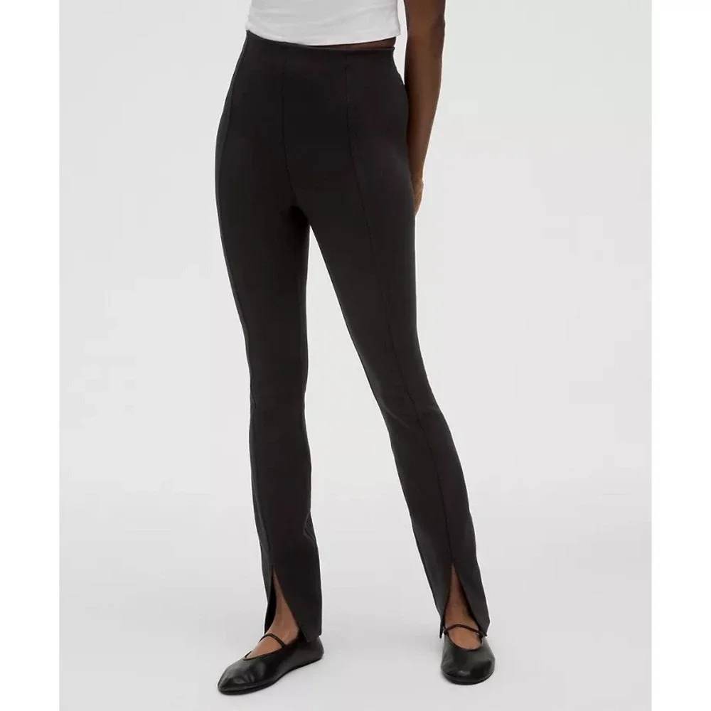 858-Lululemon Stretch Knit High-Rise Pull-On Pant-Regular-Black